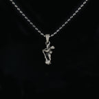 Divine 925 Sterling Silver Lord Hanuman Idol Pendant with Chain