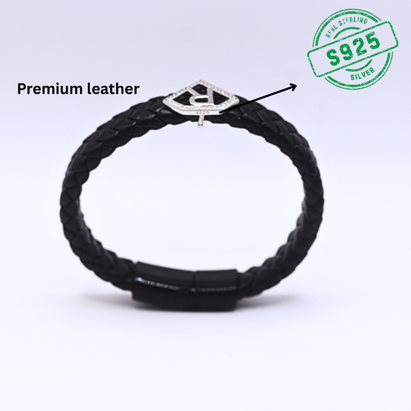 Leather alphabet(R) bracelet