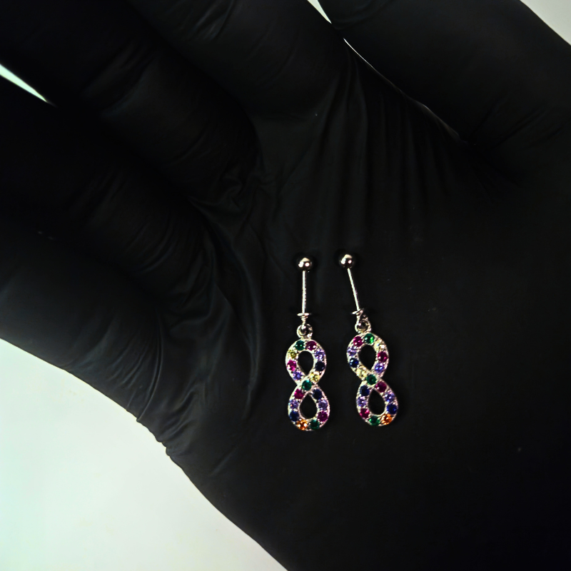 Multicolor Infinity Design 925 Silver Bugdi