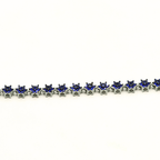 Reeva's 925 Sterling Silver Floral Diamond Bracelet
