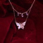 Reeva's 925 sterling silver Rose gold butterfly pandal