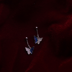 Crystal Breeze Butterfly Earrings