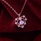 Reeva's 925 sterling silver  Heart Pendant with  Rose Gold