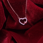 Reeva's 925 sterling silver chain pendent with rose gold