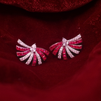 Reeva 's CZ Earrings with Ruby accent