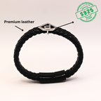 Lether alphabet(P) bracelet