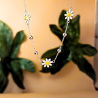 Reeva's 925 sterling silver White Flower Necklace