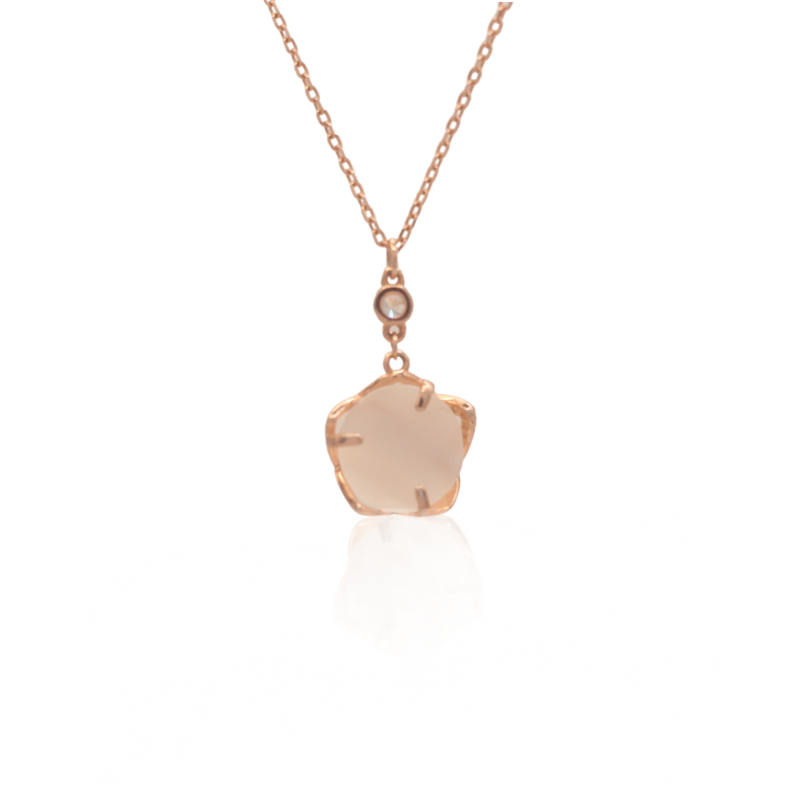 Reeva's 925 sterling silver 2 in 1 Rose Pendant with Rose Gold