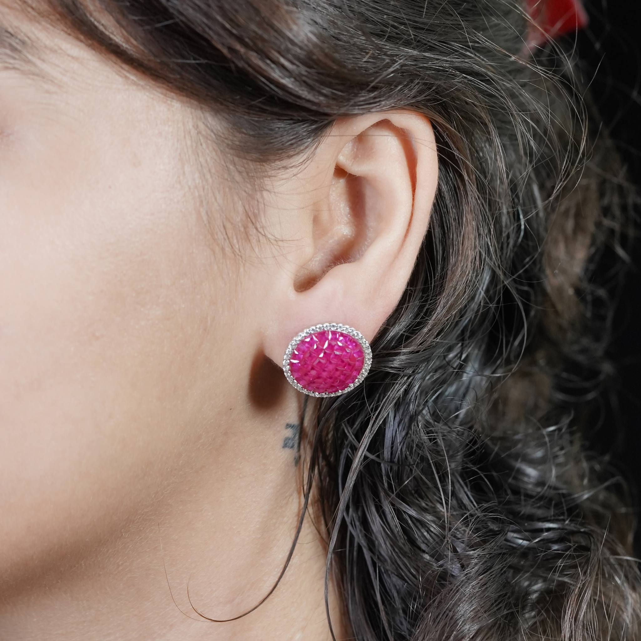 Reeva's CZ Earrings with Rosé Halo