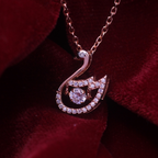 Reeva's 925 sterling silver Swan diamond Pandal with rose gold