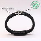 Leather alphabet(A) bracelet