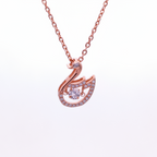 Reeva's 925 sterling silver Swan diamond Pandal with rose gold