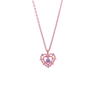 Reeva's 925 sterling silver  Heart Pendant with  Rose Gold