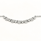 Reeva's 925 Sterling Silver Curved Shaped Diamond Bracelet