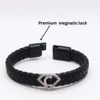 Leather alphabet(C) bracelet