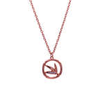 Reeva's 925 sterling silver Leaf necklace with rose gold