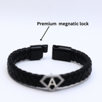 Leather alphabet(A) bracelet