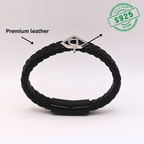 Leather alphabet(D) bracelet