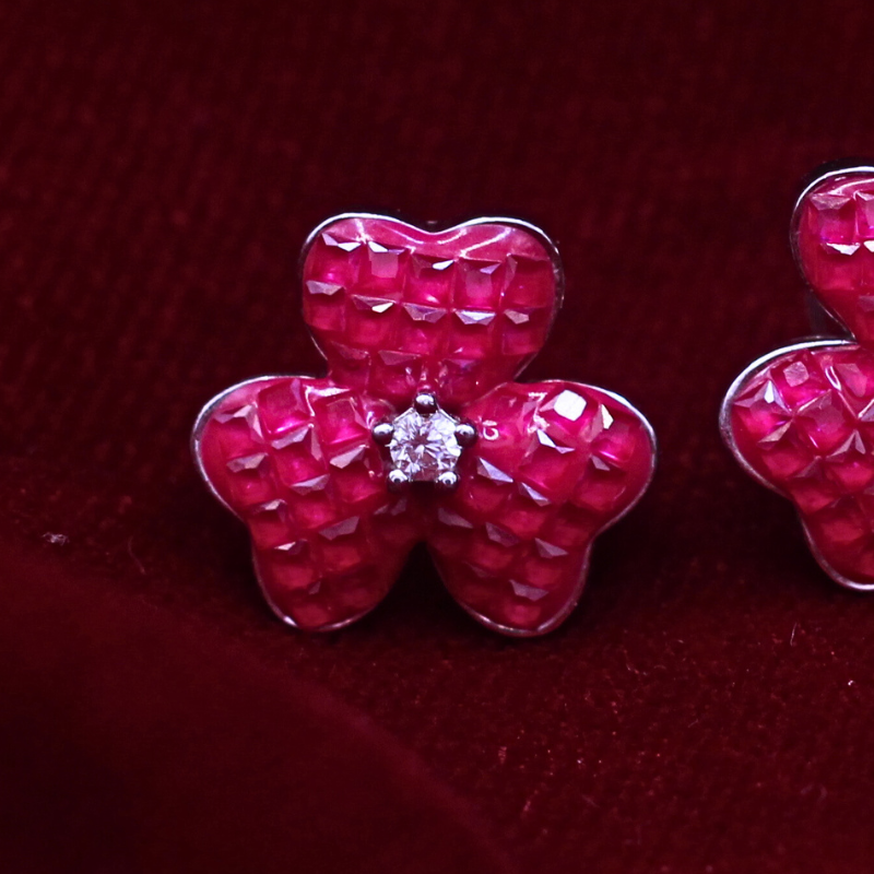 Reeva's CZ earring with Rosé Embrace