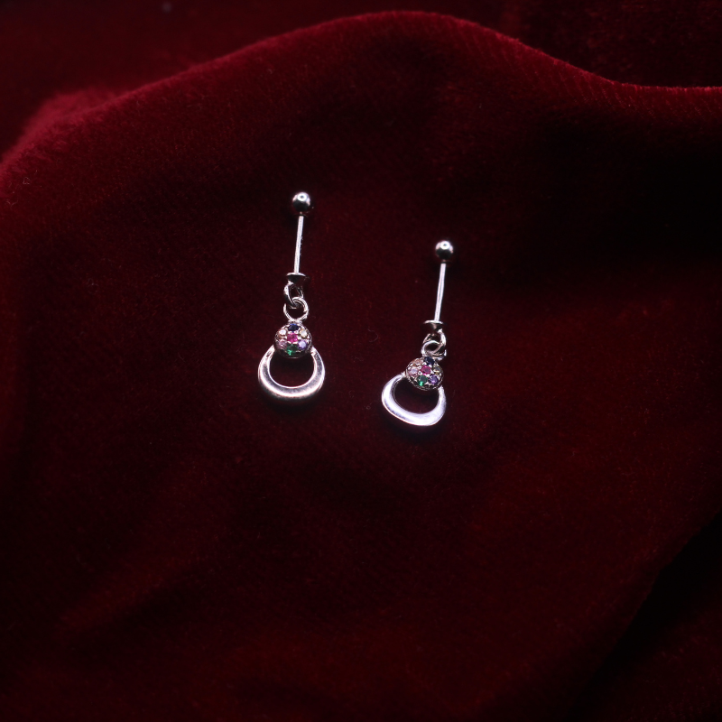 Dazzling  Multi-Color CZ "U" Shape bugdi