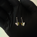 Crystal enamal earring (bugdi)