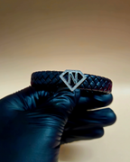Leather alphabet(N) bracelet