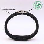 Leather alphabet(S) bracelet