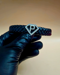Lether alphabet(P) bracelet