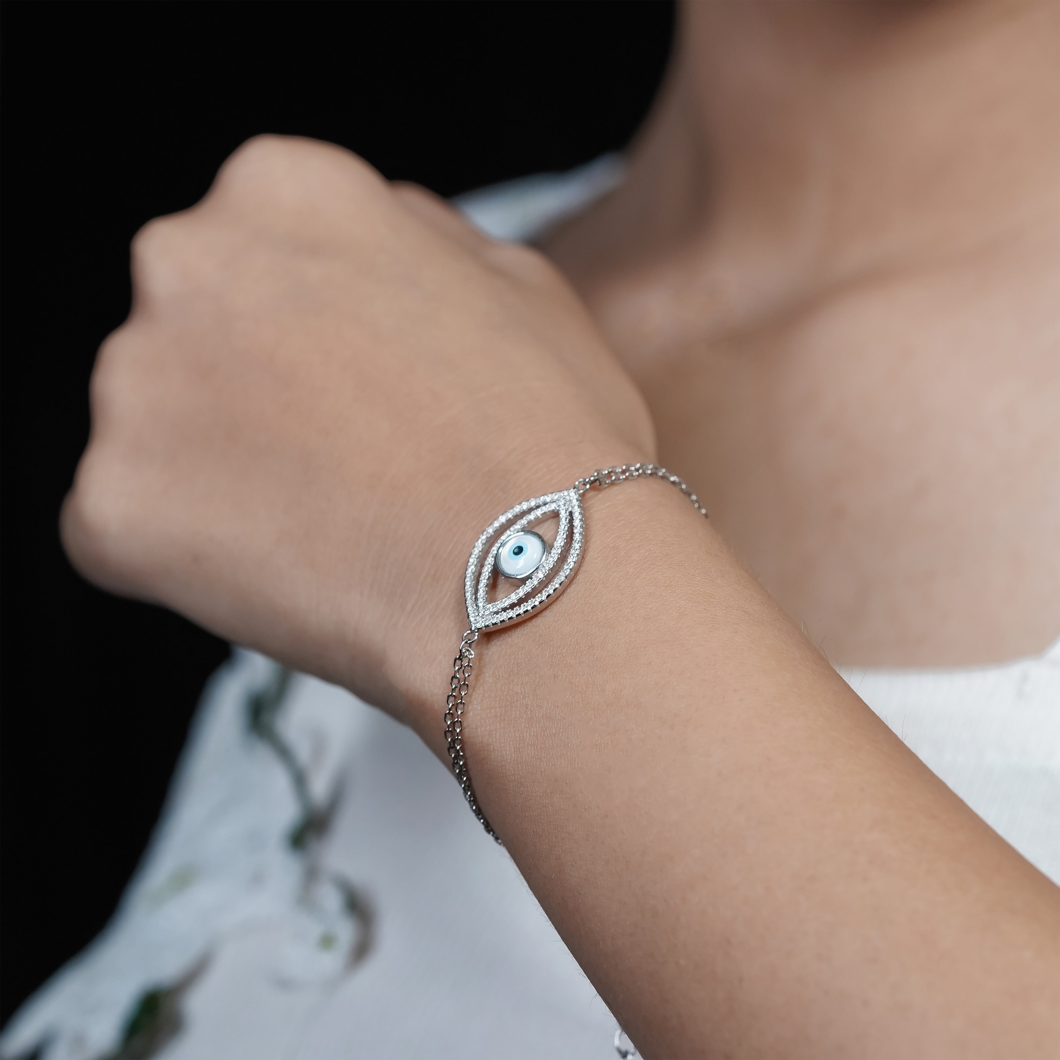Reeva's 925 sterling silver Evil Eye Bracelet
