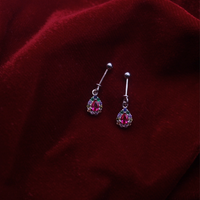 Vibrant  Teardrop bugdi with Multi-Color Zirconia