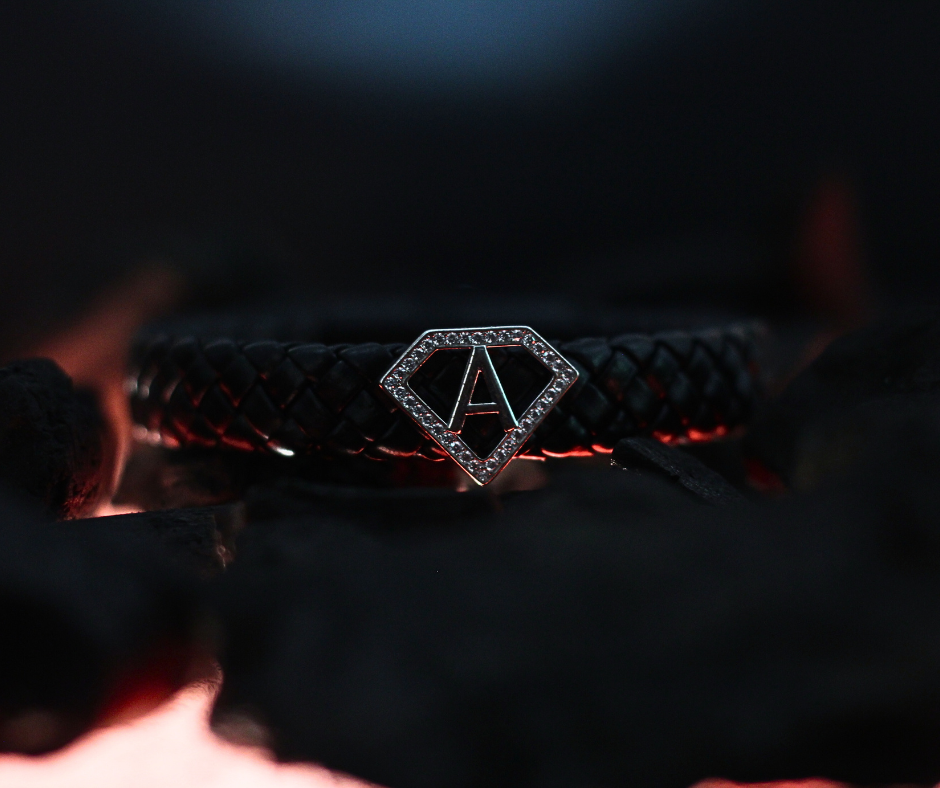 Leather alphabet(A) bracelet