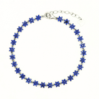 Reeva's 925 Sterling Silver Floral Diamond Bracelet