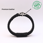 Leather alphabet(M) bracelet