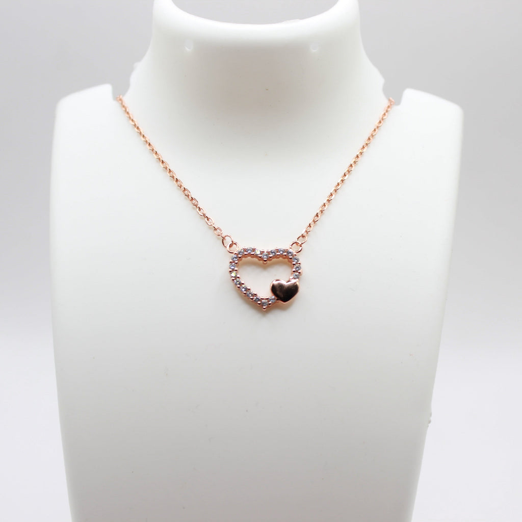 Reeva's 925 sterling silver chain pendent with rose gold