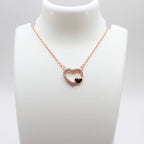 Reeva's 925 sterling silver chain pendent with rose gold