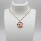 Reeva's 925 sterling silver Leaf necklace with rose gold