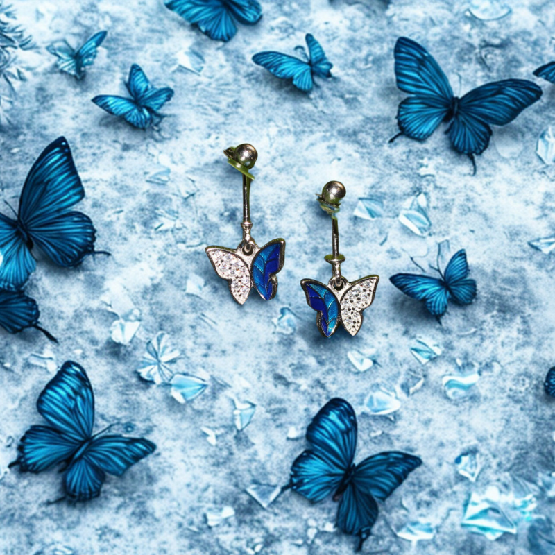 Crystal Breeze Butterfly Earrings