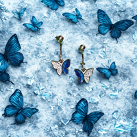 Crystal Breeze Butterfly Earrings