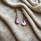 Crystal Enamel Purple Butterfly bugdi
