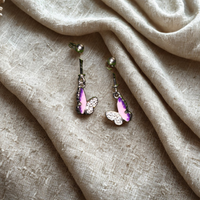 Crystal Enamel Purple Butterfly bugdi
