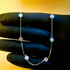 Reeva's 925 sterling silver Diamond  crashed necklace