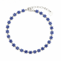 Reeva's 925 Sterling Silver Floral Diamond Bracelet