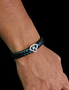 Leather alphabet(K) bracelet