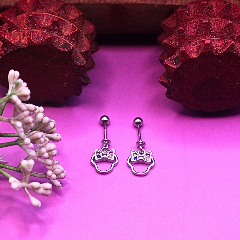 Minnie mouse bugdi with 925 silver