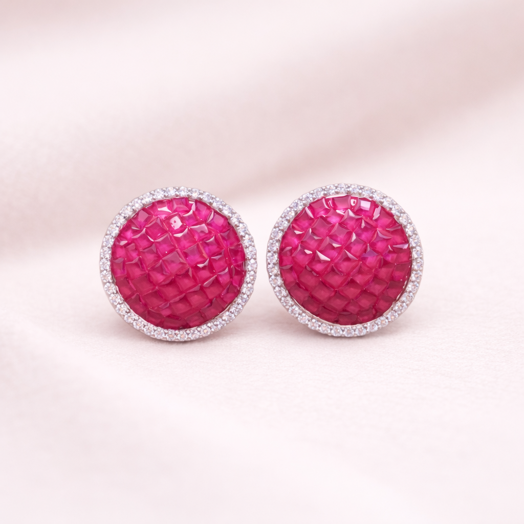 Reeva's CZ Earrings with Rosé Halo