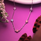 Reeva's 925 sterling silver Diamond  crashed necklace