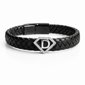 Leather alphabet(D) bracelet