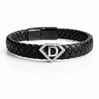 Leather alphabet(D) bracelet