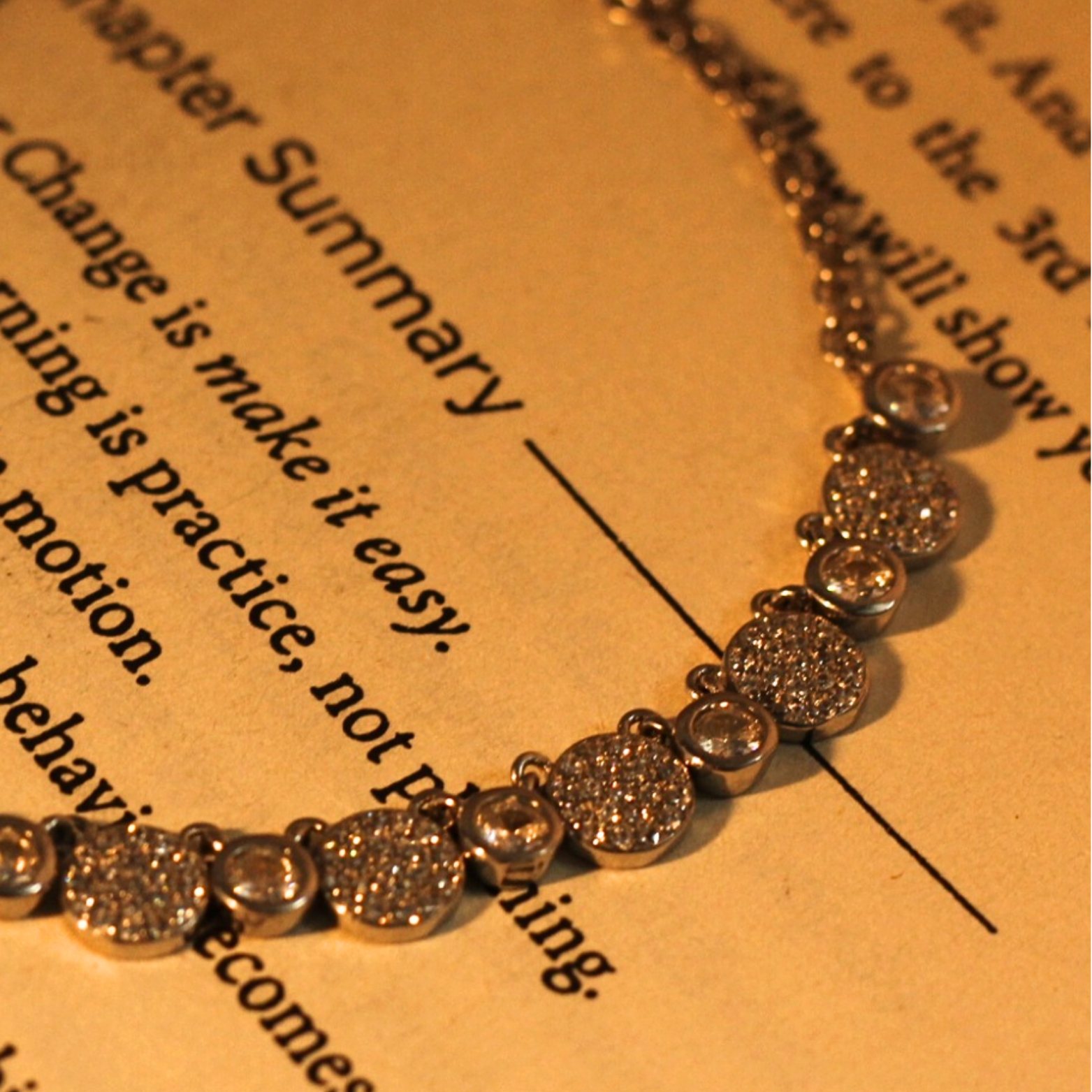 Reeva's 925 Sterling Silver Curved Shaped Diamond Bracelet