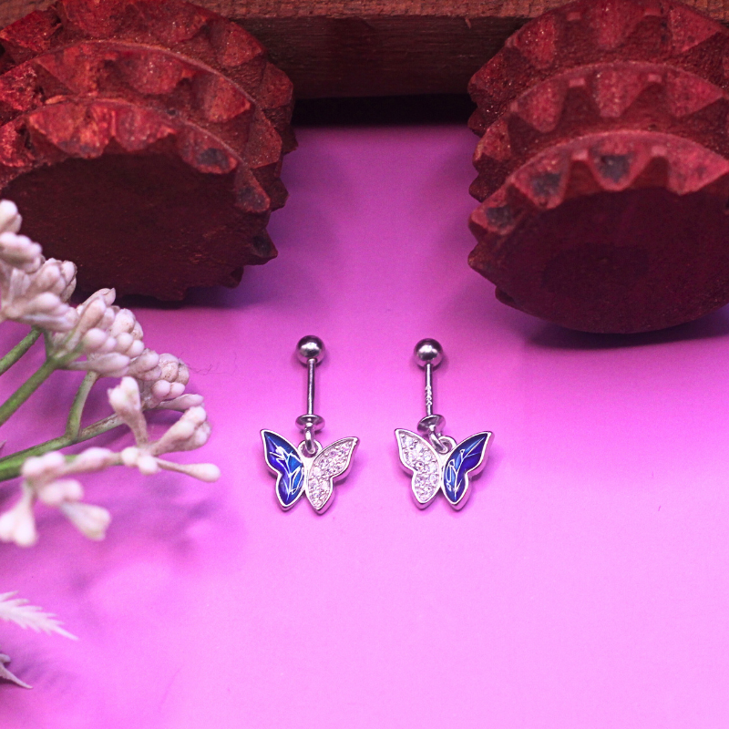 Crystal Breeze Butterfly Earrings